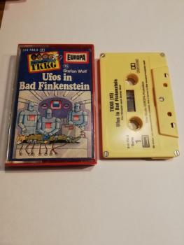 TKKG Folge 15 Ufos in Bad Finkenstein 5-fach Silber geschraubt Gelb 515.732.3 Europa(Kleines Fenster)(Namen im Logo auf Frontcover alte Variante)